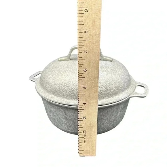 Vintage 1950s Century Silver Seal Hammered Aluminum Dutch Oven Roaster MCM - Picture 4 of 12